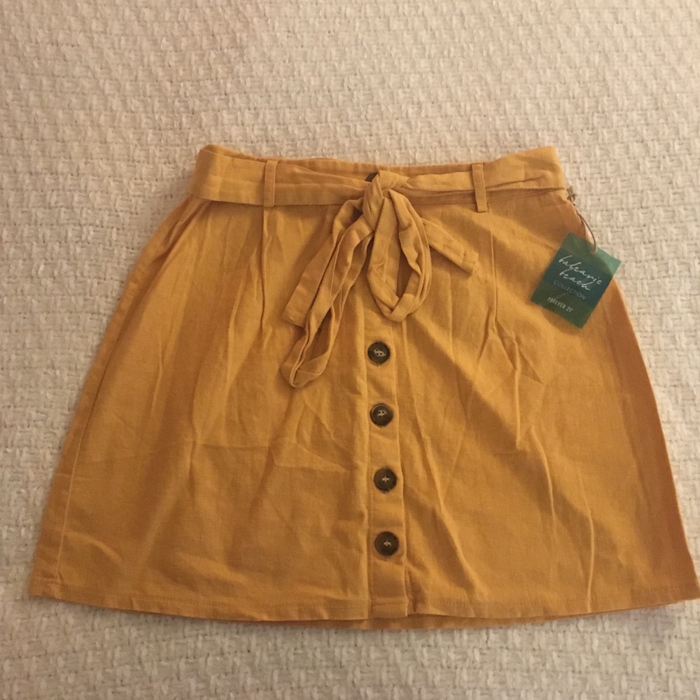 Yellow Mini Skirt.